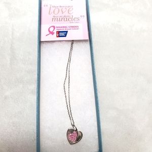 Touchstone Crystal Pink Heart Necklace